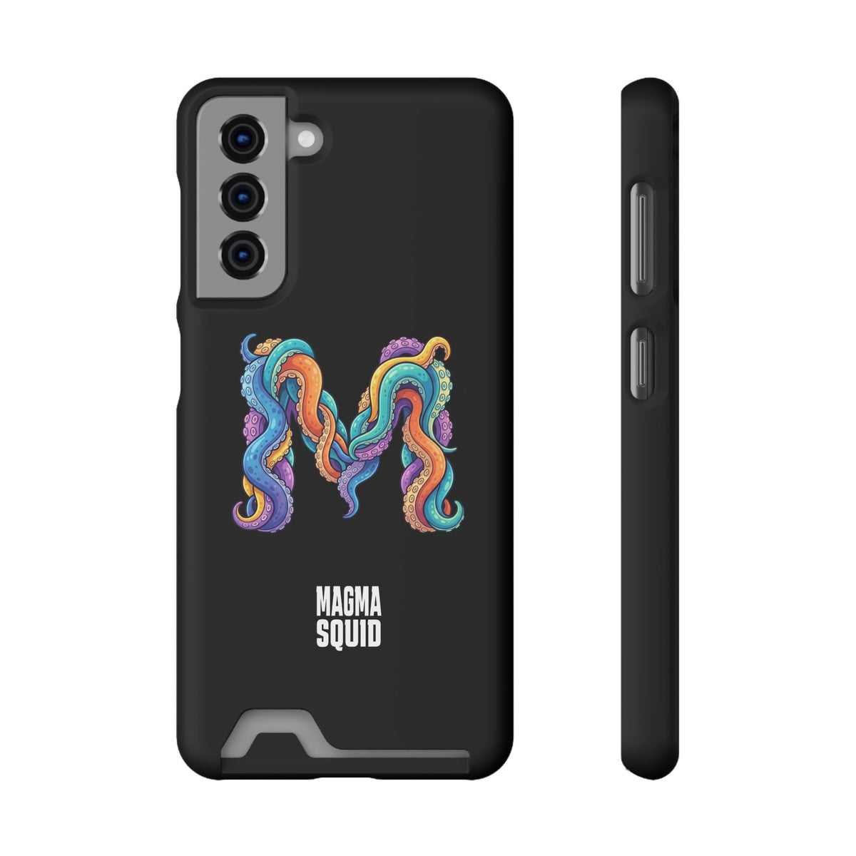 Magma Squid Card-Holder Phone Case — Colourful Squid Tentacle Design